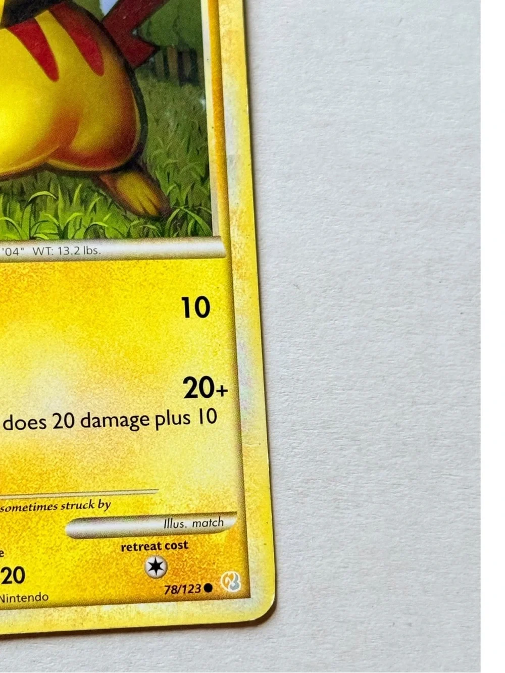 2010 Pokemon Pikachu 78/123 HeartGold SoulSilver HGSS Non-Holo Common Card